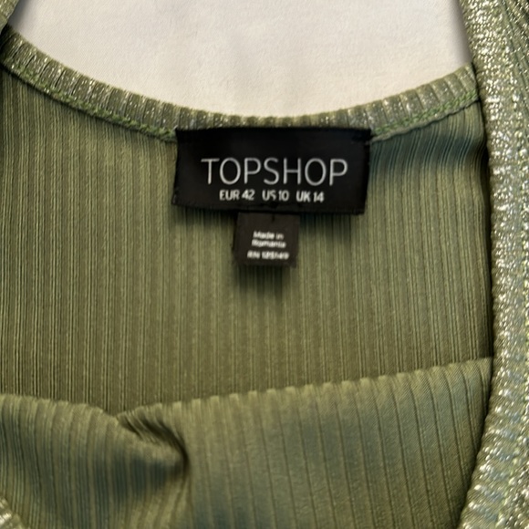 Green metallic midi dress - Picture 4 of 4